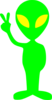 Little Green Alien Clip Art